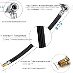 VIPMOON Adaptateur de tuyau gonflable de pneus avec verrouillage Air Chuck pour pompe de pneus de voiture de moto de vélo (20cm)