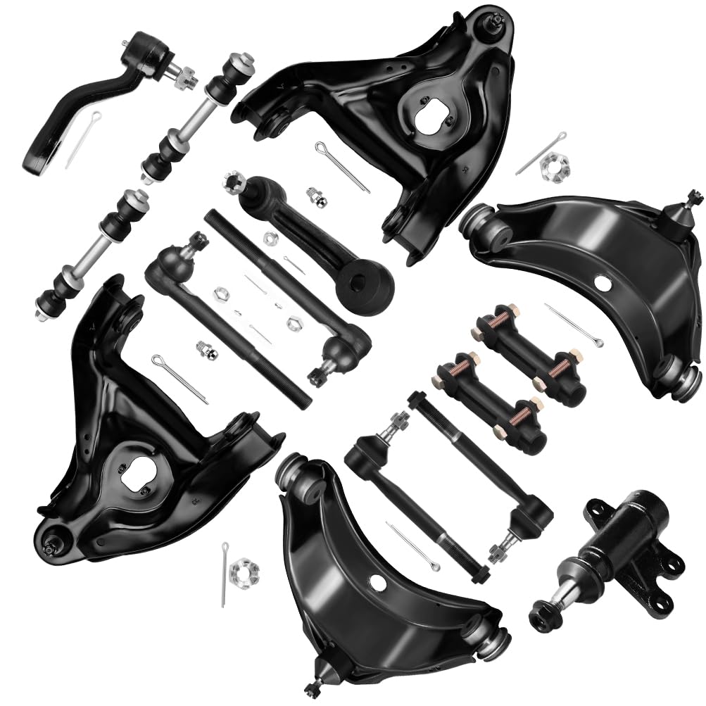 Photo 1 of **MISSING ALOT OF PIECES**SOSOPART 15pc Set Front Suspension Kit Lower Upper Control Arm Inner Outer Tie Rod End Adjusting Sleeve Sway Bar Link Idler Arm Pitman Arm Replacement For Chevy C1500 C2500 Tahoe for GMC C1500 Yukon
