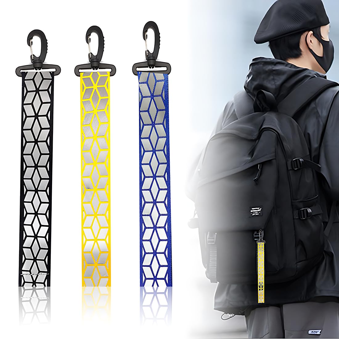 PATIKIL Réflecteur De Sécurité, Pendentif Réfléchissant Pour Sac à Dos