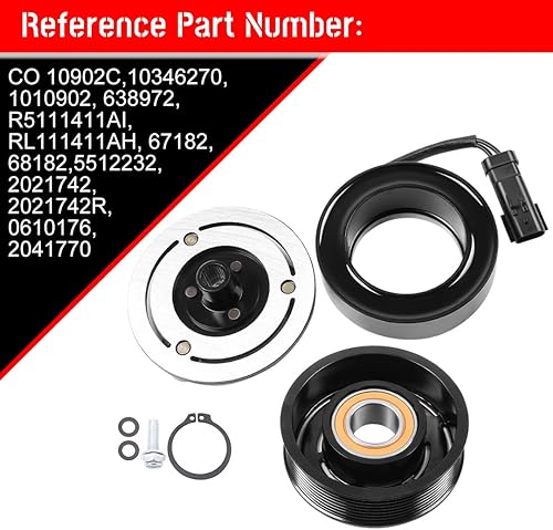 Miniatura 6 de cciyu Embrague del compresor de CA 2006-2009 apto para Dodge para Ram 2500 5.9L Auto reparación Compresores Asamblea