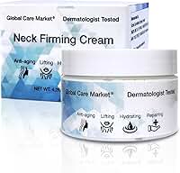 Creme firmador de pescoço - hidratante facial e creme de colágeno antienvelhecimento com retinol, peptídeos e vitamina E para rugas suaves, linhas finas, hidratação e restauração da elasticidade da