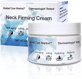 Creme firmador de pescoço - hidratante facial e creme de colágeno antienvelhecimento com retinol, peptídeos e vitamina E para rugas suaves, linhas finas, hidratação e restauração da elasticidade da
