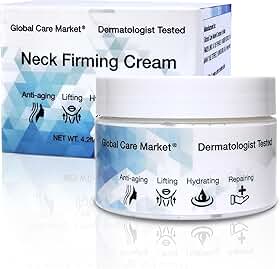 Creme firmador de pescoço - hidratante facial e creme de colágeno antienvelhecimento com retinol, peptídeos e vitamina E para rugas suaves, linhas finas, hidratação e restauração da elasticidade da