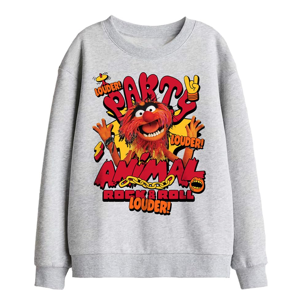 Muppets Disney The Party Animal Kids Sweatshirt, Athletic Heather, 5-6Y