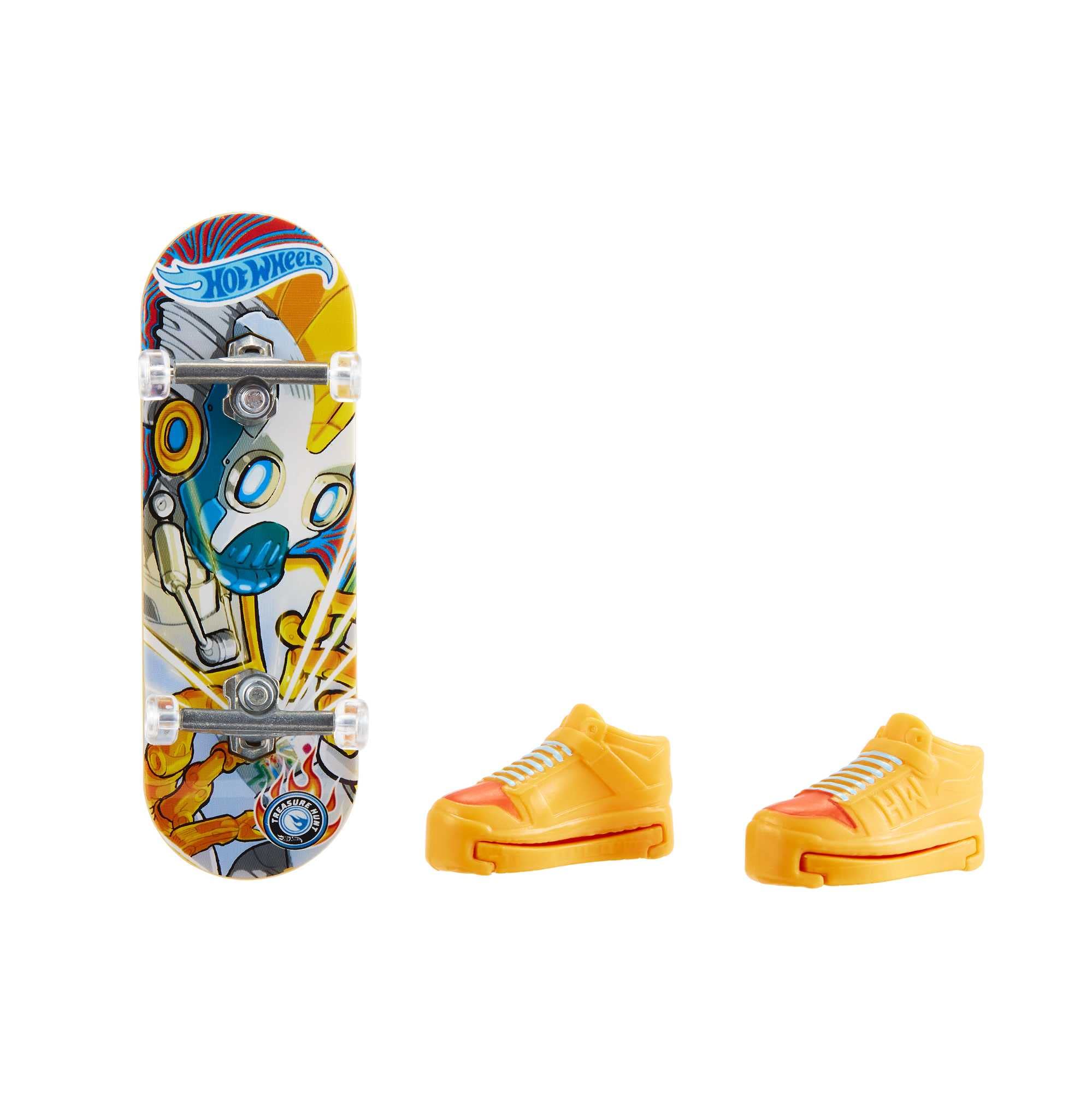 Hot Wheels Skate - Tony Hawk fingerboard e scarpe da skate removibili, progettato in collaborazione con Tony Hawk (Un set a sorpresa tra stili assortiti), giocattolo per bambini 5+ anni, HGT46