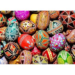 HUADADA Jigsaw Puzzles for Adults 1000 Pieces, Easter Eggs Interlock Perfectly Letter on Back No Dust, Home Decor Birthday Party Toy for Men Women Elders Seniors (27.5″x19.6″), 1:1 Poster