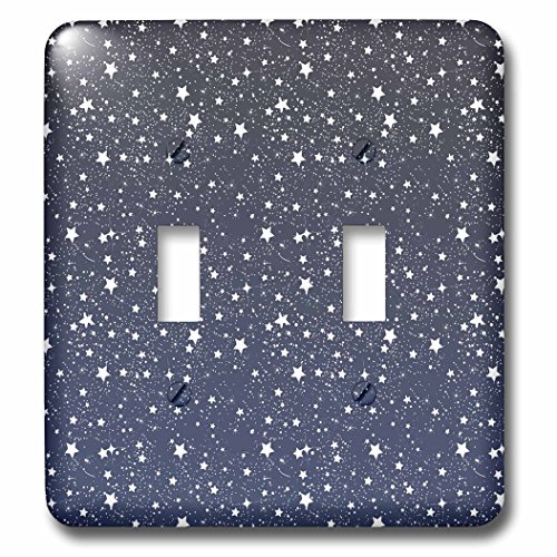 Interrupteur double ciel étoilé 3dRose bouton de commande mural décoratif