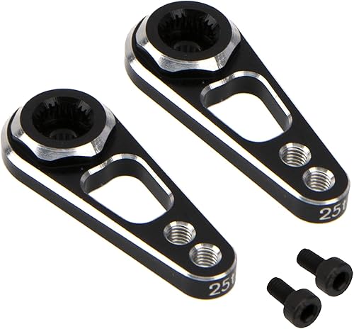 Vista 11 de Paquete de 2 bocinas Vgoohobby de aleación de aluminio a control remoto de doble agujero 25T para servo de dirección compatible con Recat Axial