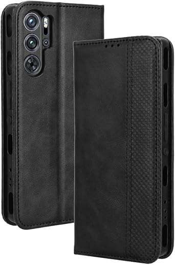Wallet Case for Nubia RedMagic 9 Pro+ Plus 6.80", Weave Texture Sidebar | Red Magic 9Pro Cover PU Leather Folio Kickstand Cover Drop Protective with Magnetic Closure Card Holder Slots-Black