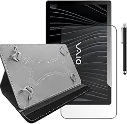 Kit Capa Couro + Película + Caneta Para Tablet Vaio Tl10 - Blance