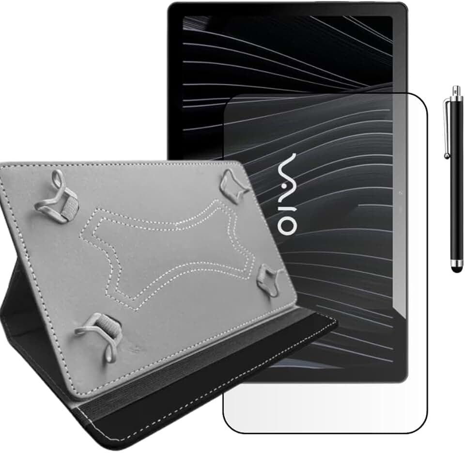 Kit Capa Couro + Película + Caneta Para Tablet Vaio Tl10 - Blance