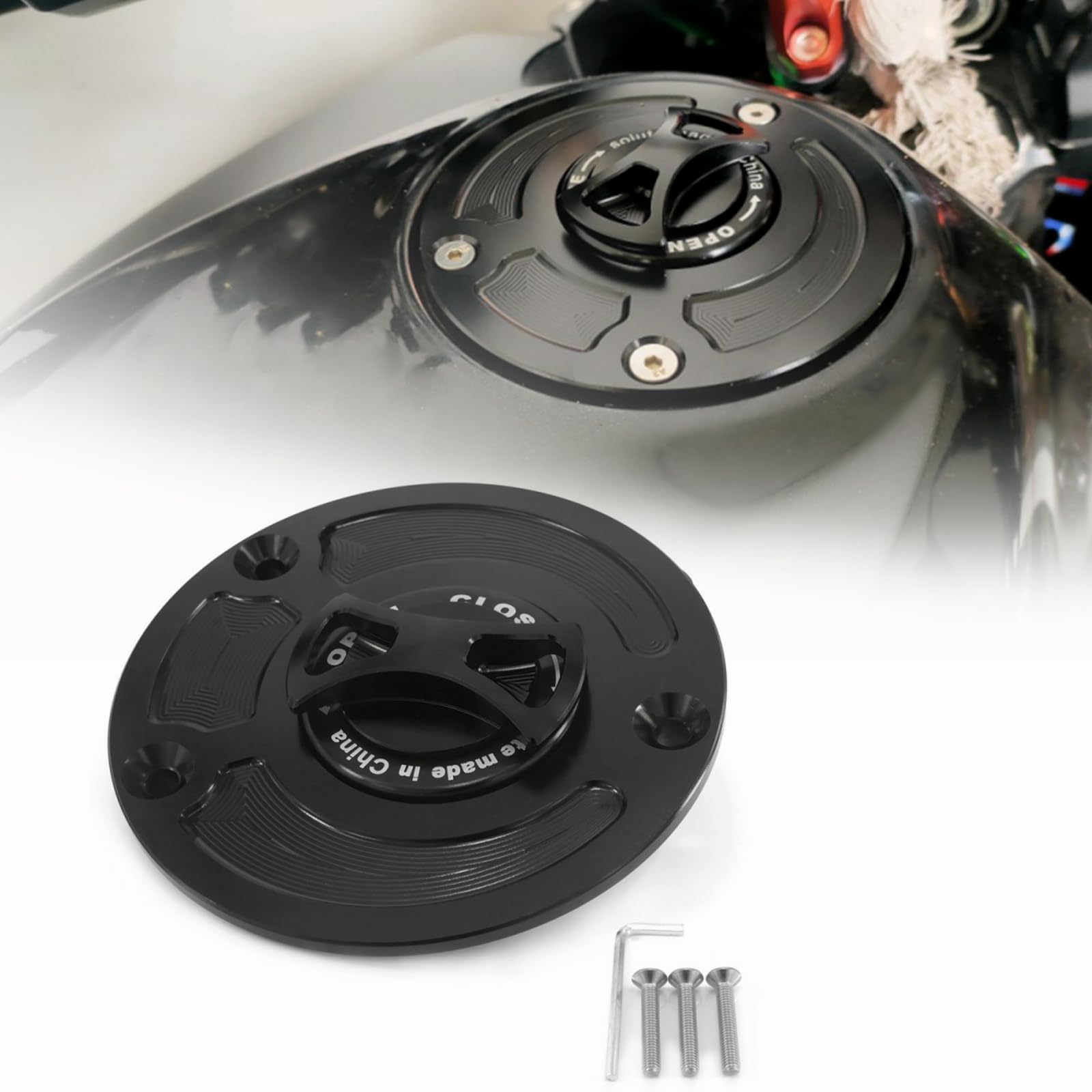 KAWASAKI ER5 ZX6R Z750 Z1000 ZX10R Bouchon De Réservoir De Carburant OR KAWASAKI