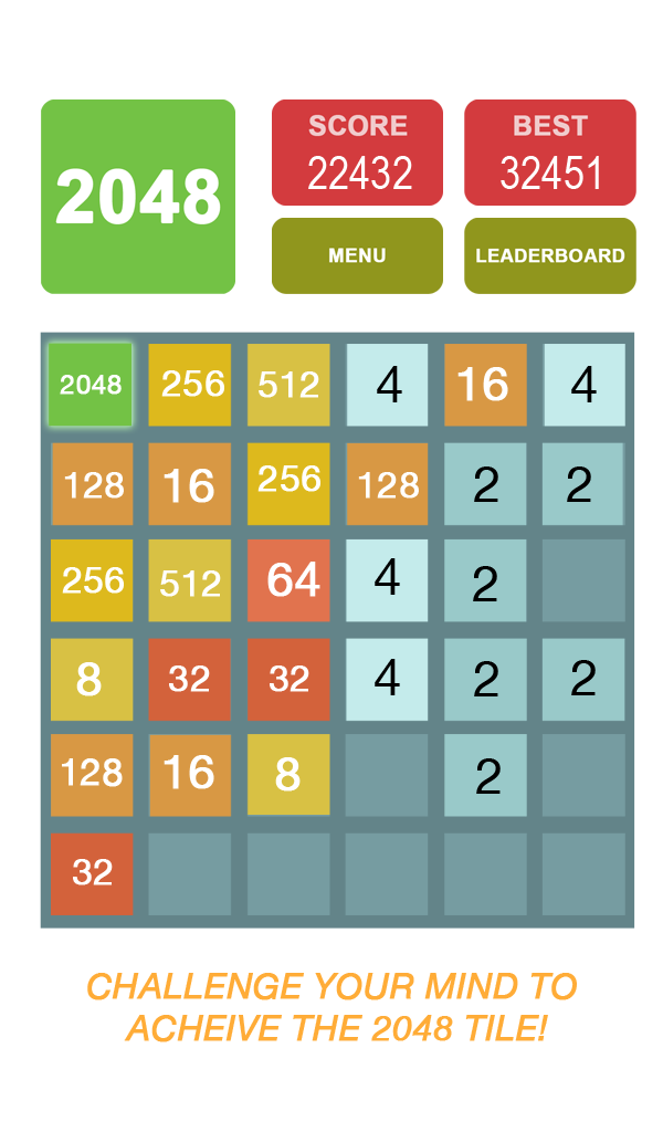 2048 - 7x7 Tile Board without Ads - App on Amazon Appstore