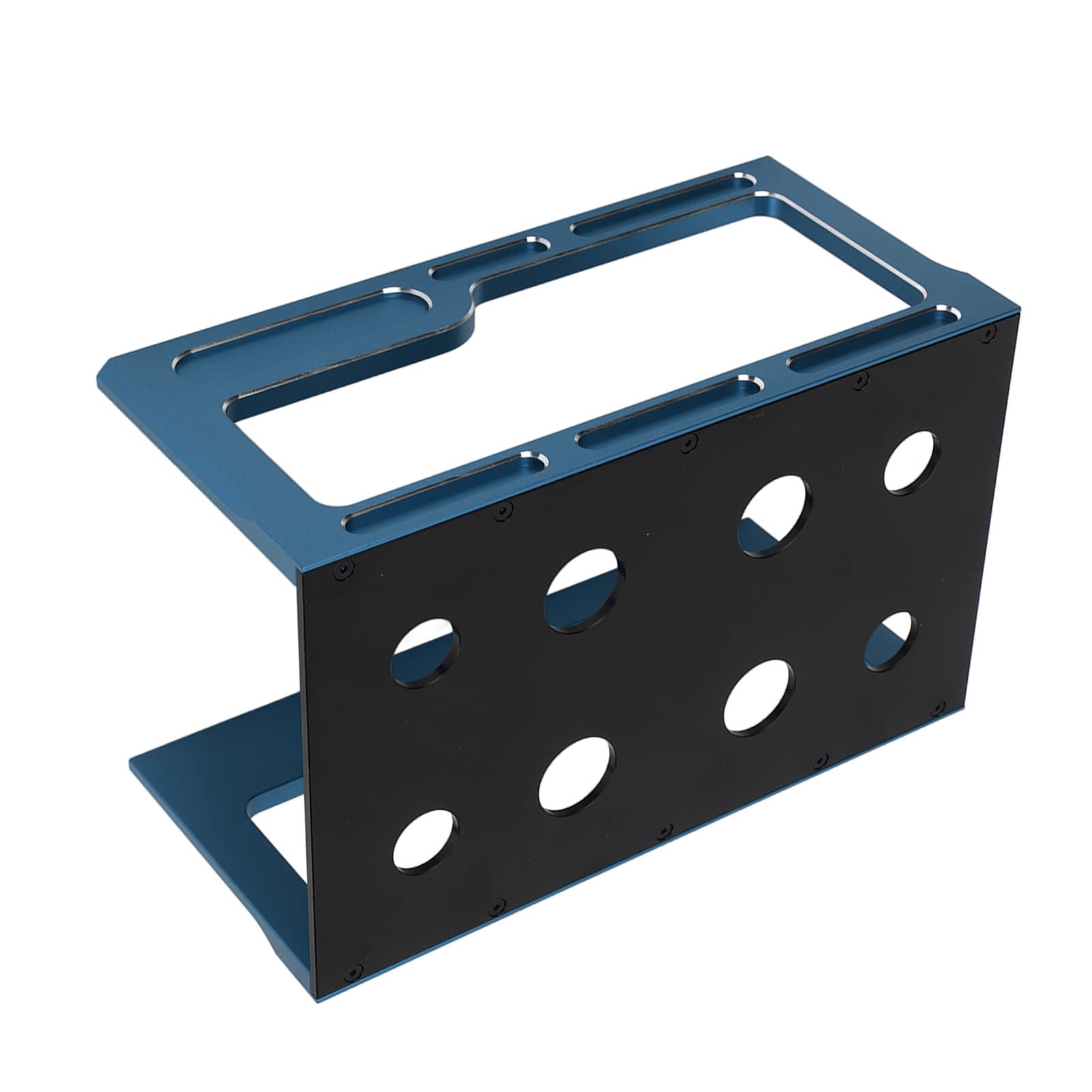 Estación de reparación de automóviles RC Plataforma de ensamblaje de exhibición Soporte de trabajo para automóvil RC Estación de trabajo estable para automóviles modelo 1/10 1/8 (Blue)