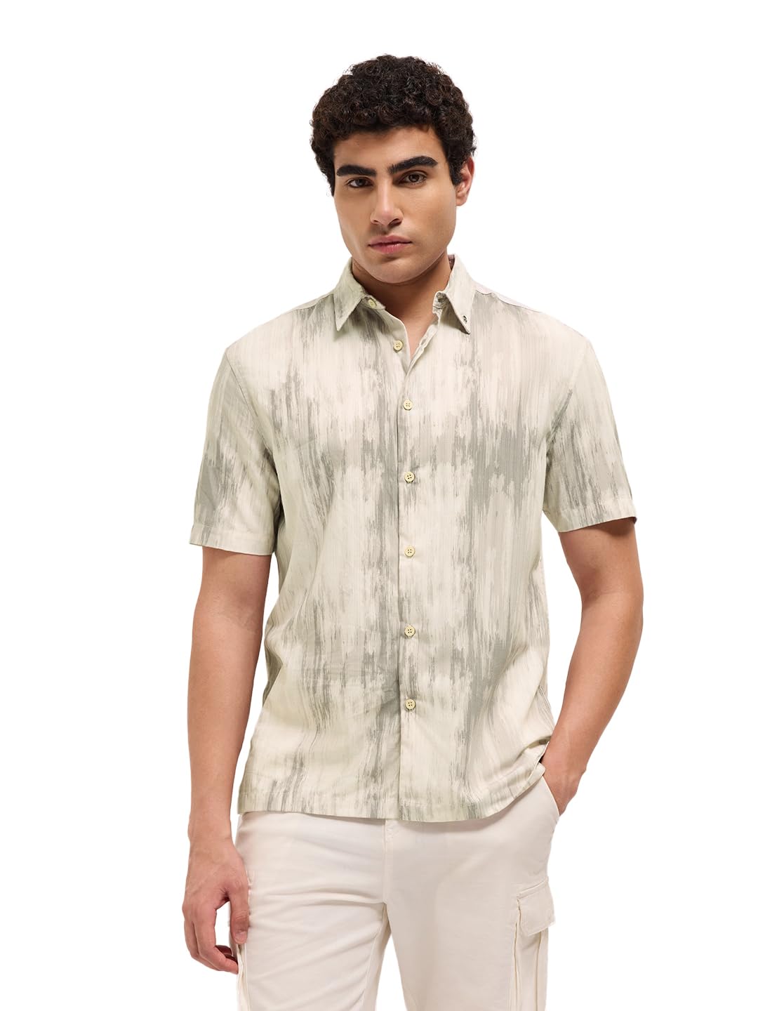 the bear house Men's Printed Relaxed Fit Shirt-picture-53