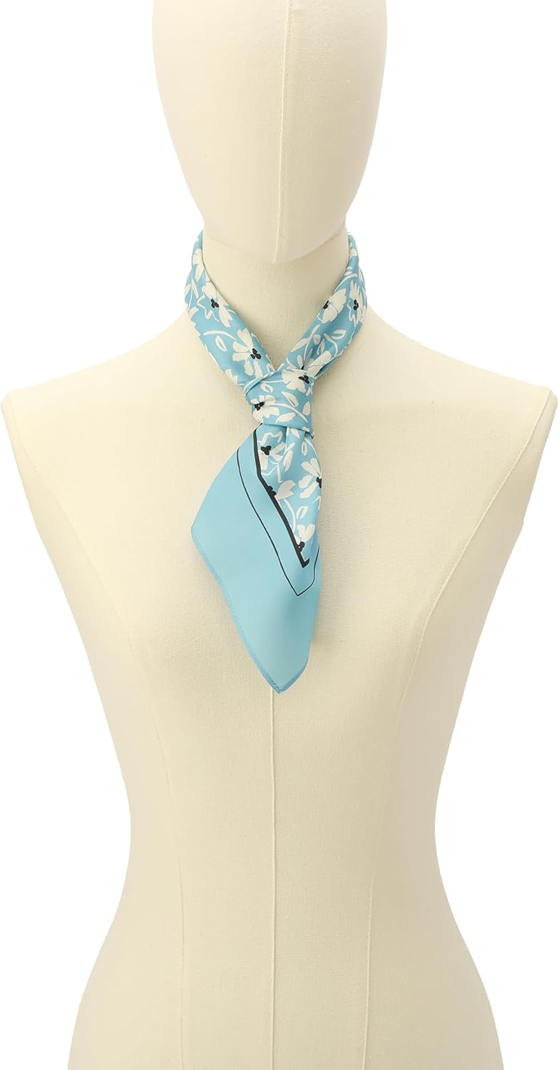 Kate Spade Womens Wild Blooms Silk Bandana Scarf, Stylish Fashion Accessory for Women