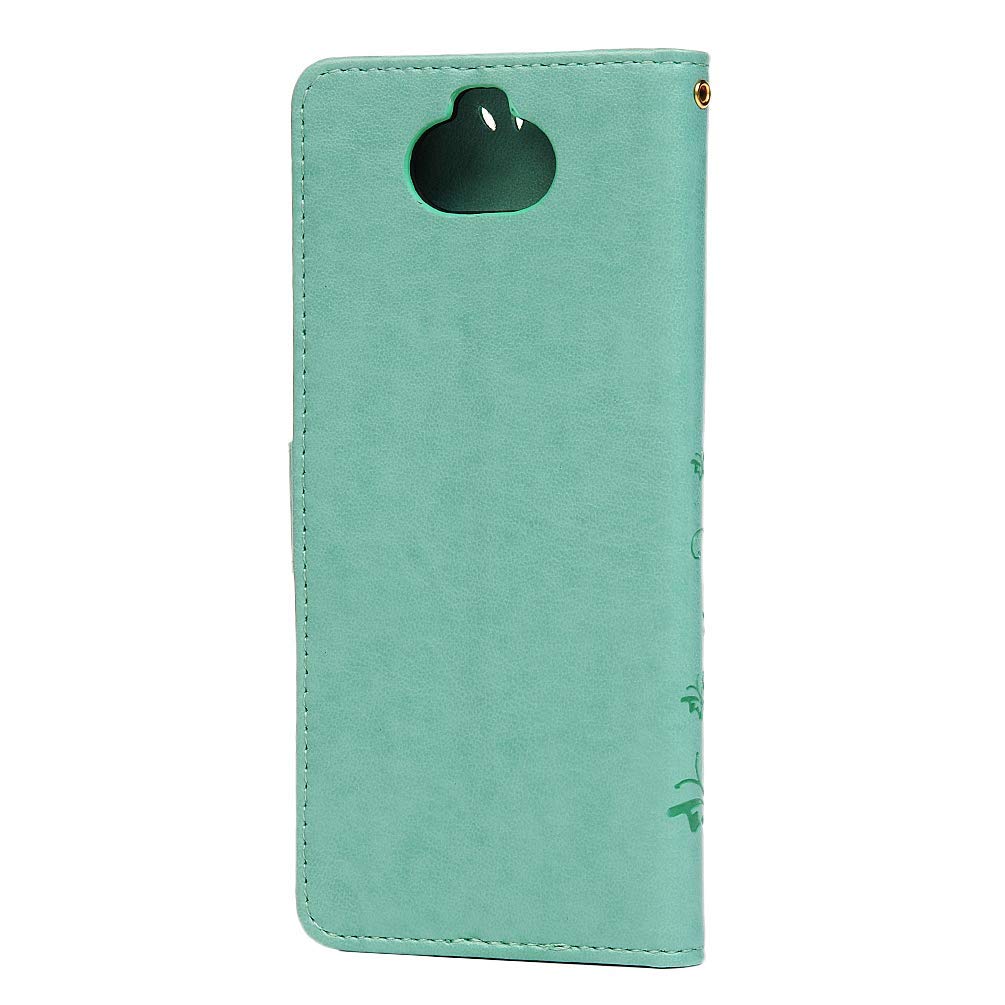 Phone Holder Case Tophung Sony Xperia 10 Case Flip, Shockproof PU Leather Folio Wallet Case Butterfly Flower with Magnetic Card Slots Holder Cash Pocket Protector Shell Bumper Phone Cover for Sony Xpe