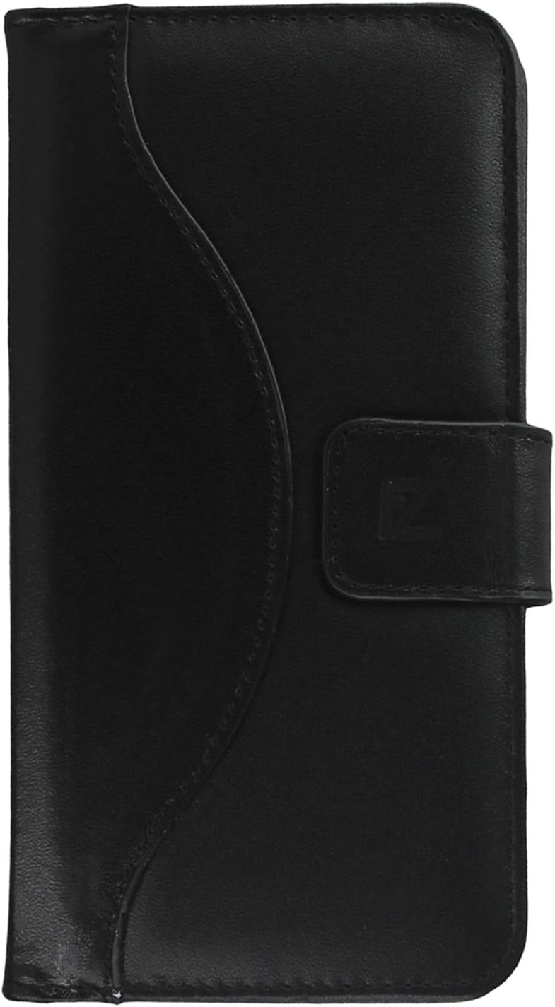Chelsea Indulgent Real Leather Compact Wallet Case for iPhone 6 6S 4.7 with Card Holder in Black