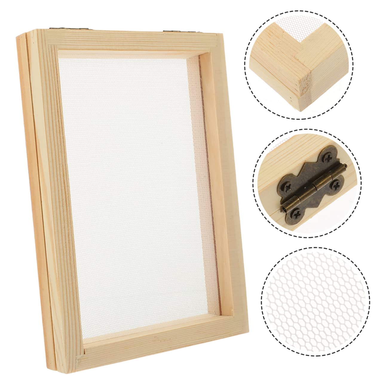SHINEOFI 2pezzi Cornice in Legno Per Fabbricazione Carta Cornice Legno Diy Schermo Fabbricazione Carta Per Ragazzo Ragazza Ragazza Regali Hobby Manuale
