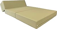 Vista 3 de D&D Futon Furniture Colchón plegable de espuma, sofá cama, cama de invitados (tamaño matrimonial, bronceado)