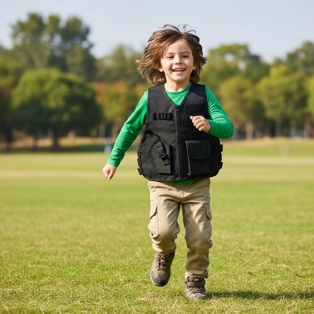 Chaleco transpirable para niños chaleco de protección para juegos de lucha de caza al aire libre