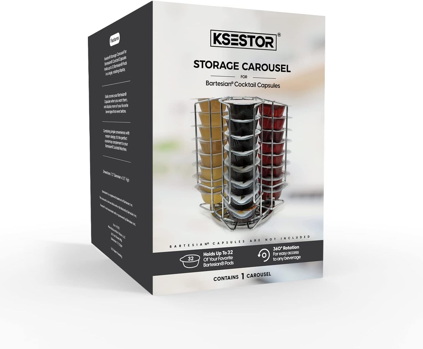 Storage Carousel for Bartesian Cocktail Capsules by Ksestor