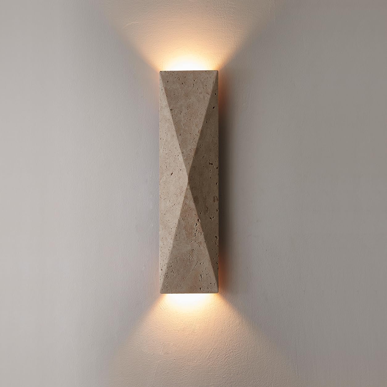 Photo 1 of LVLVlech Travertine Wall Sconce, Stone Up/Down Light