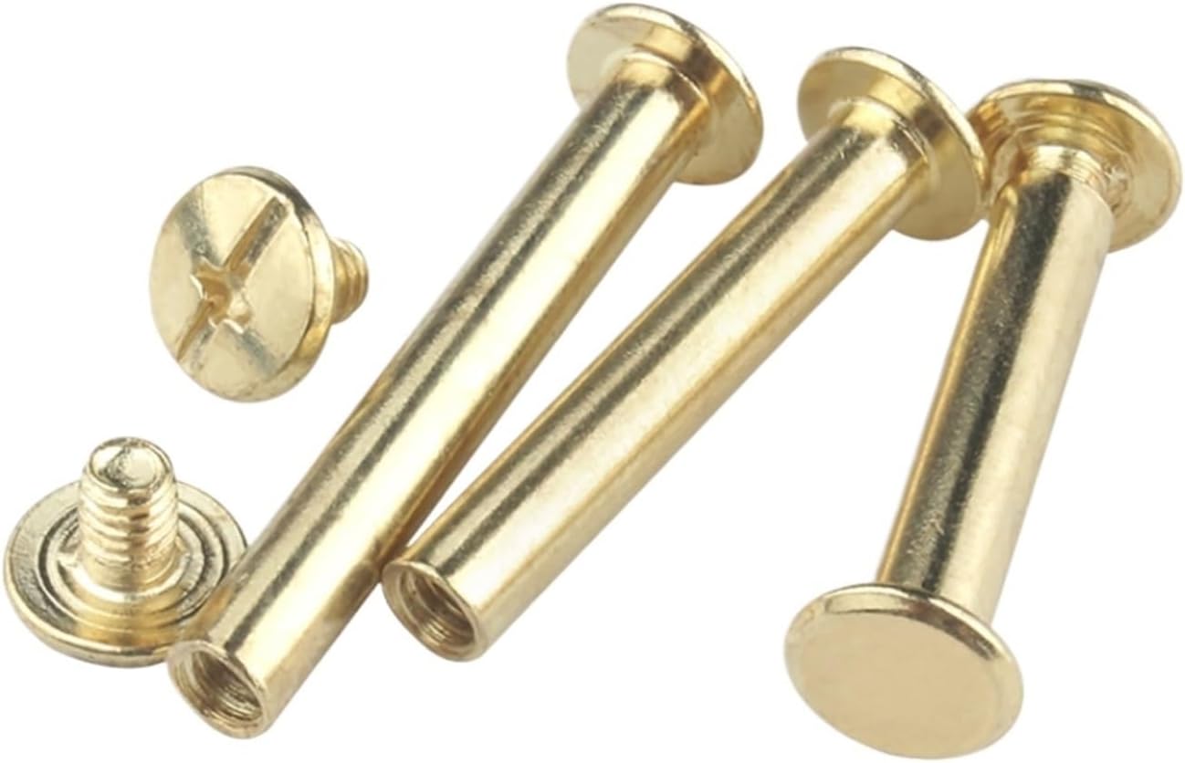 bookbinding screws, Book Binding Kits Copper Plated M5x mm Pack Of 5/10/20pcs(M5x45mm 5pcs)