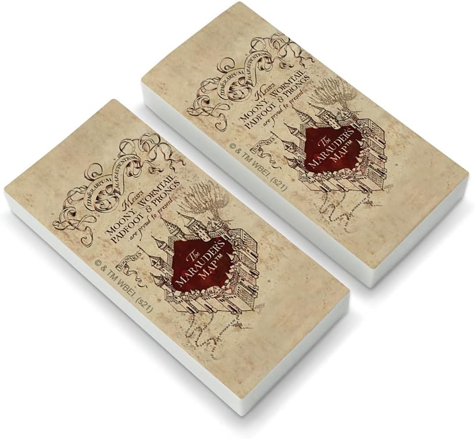 Harry Potter Marauders Map Eraser Set of 2