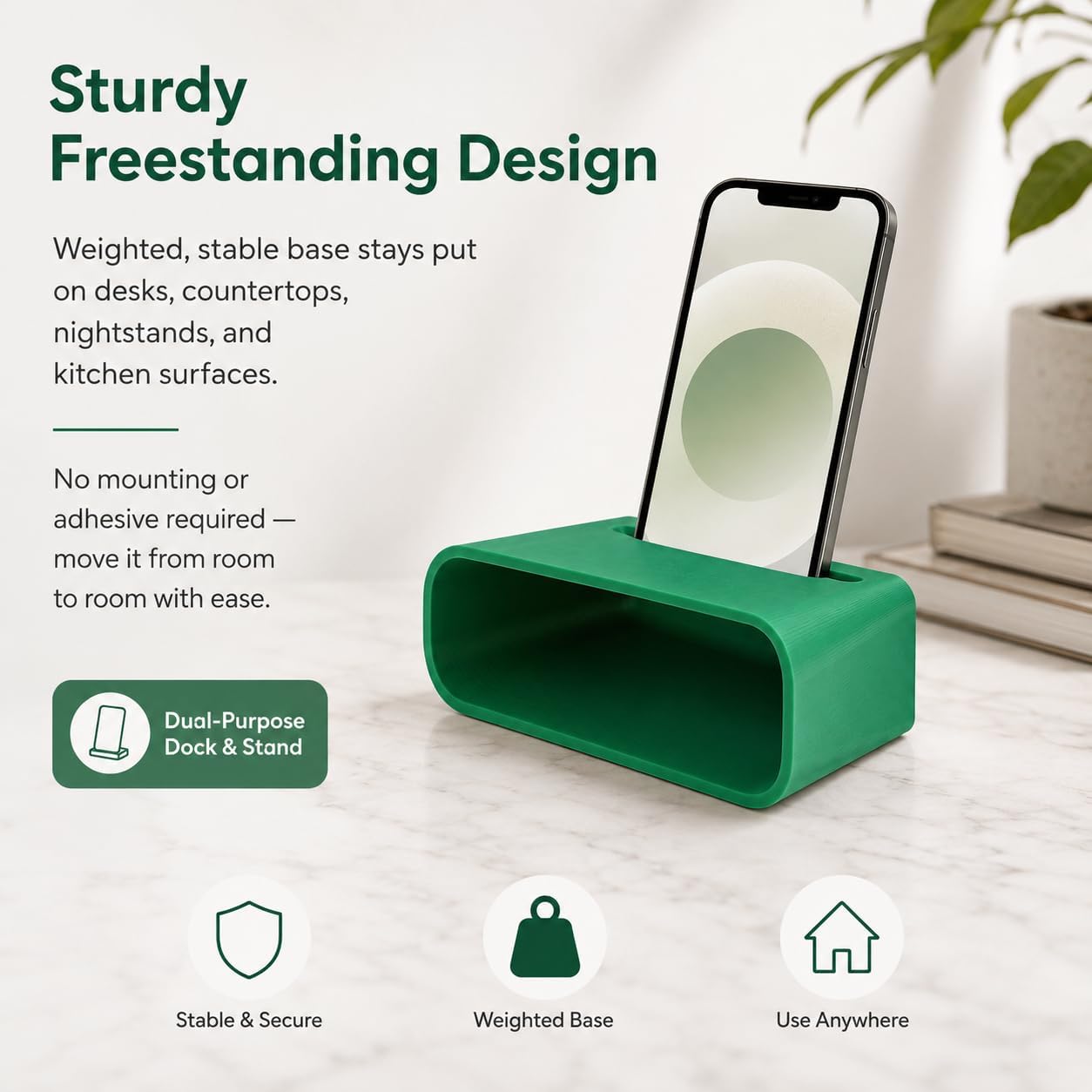 SplashNColor Phone Amplifier Passive Speaker Stand for Smartphone – Sound Boosting Dock with No Power Needed | Freestanding Desktop Holder | Natural Audio Enhancer Cradle for Home image 5