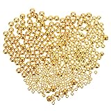 INOOMP 300個飛び込み用フライビーズ 金色釣りラインビーズ 海 川 湖釣り用路亚挡珠 ルアー作成に