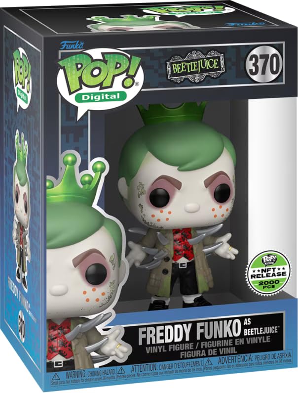 Funko Pop! Digital Freddy as Beetlejuice Vinyl Figure, #370, edizione limitata NFT, 2000 pezzi
