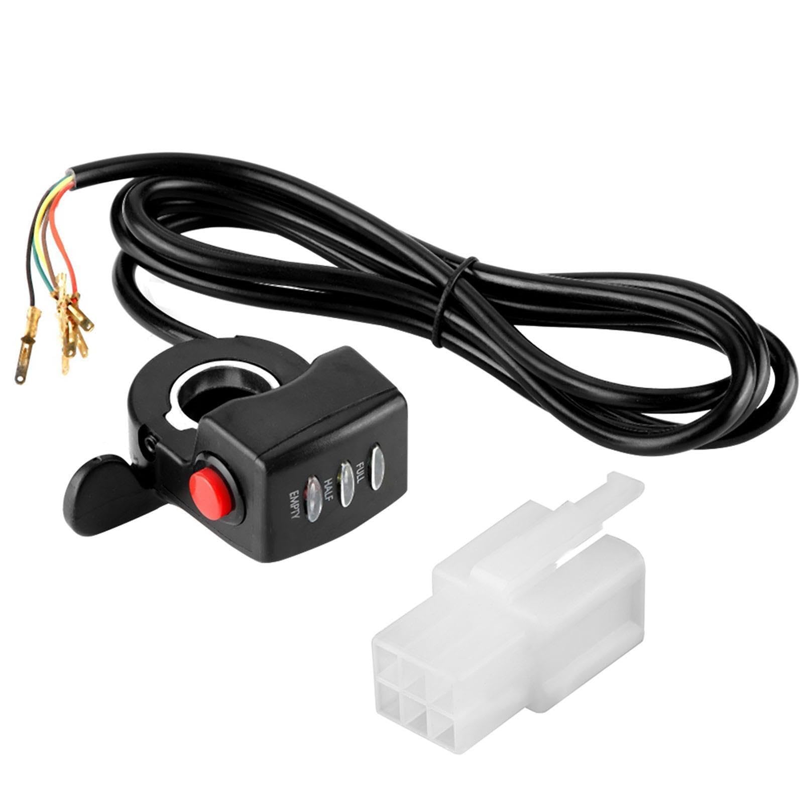 CaFfen Ebike Throttle 36V Electric Bike Thumb Throttle for E-Bike Scooter, Speed Handle Bar Grip Gas Twist