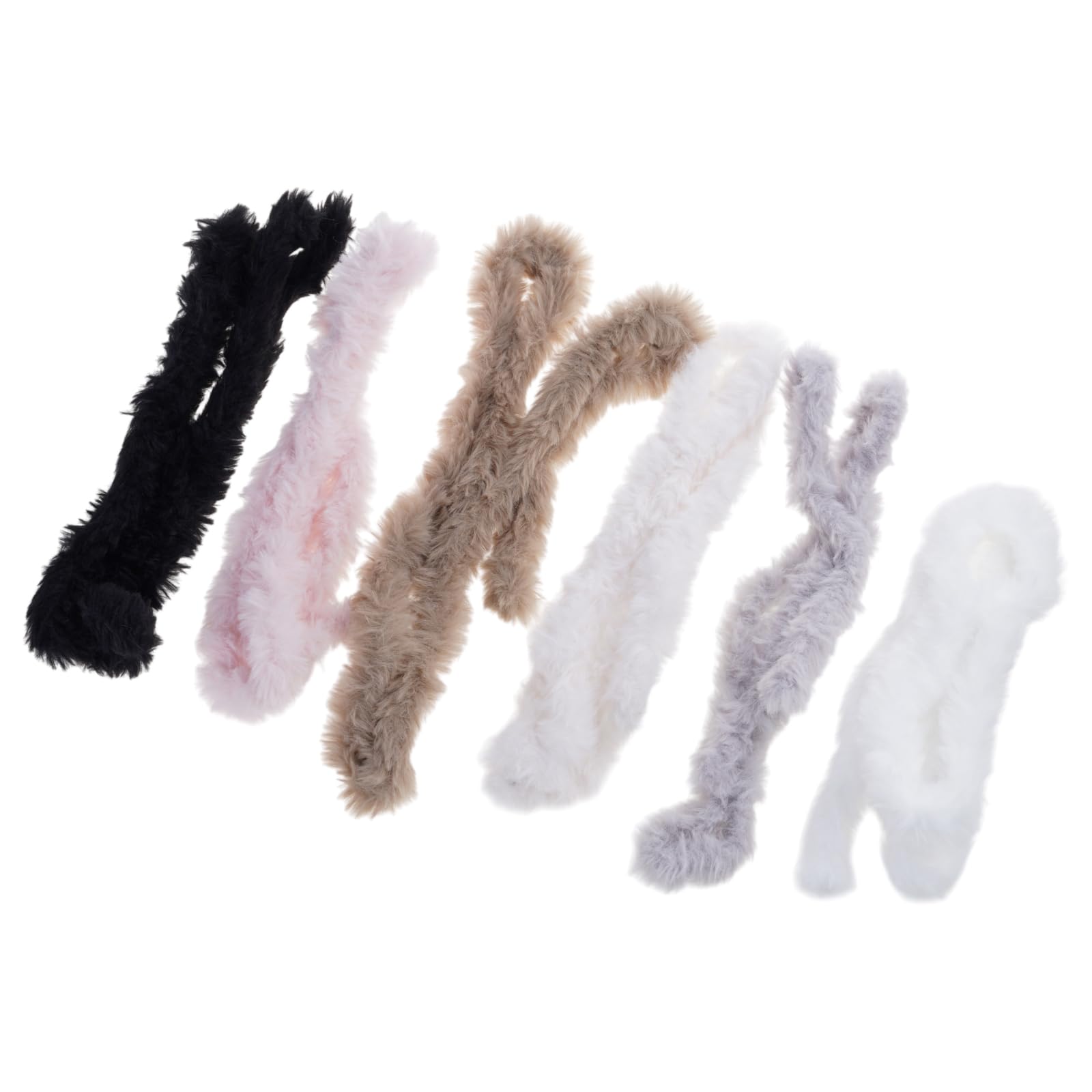 Limtula 6 Colors Plush Dolls Twisting Sticks Chenilles Stems Pipe Cleaners Fuzzy Stick Soft Bend Stick Crafting Strips for Kid
