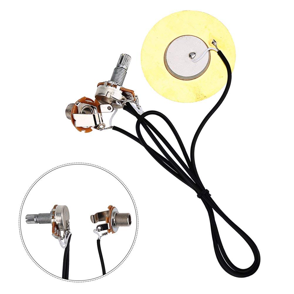 Alomejor 50mm Micro Piezo Capteur Transducteur Pour Guitare, Ukulélé, Violon Et Instruments à Cordes