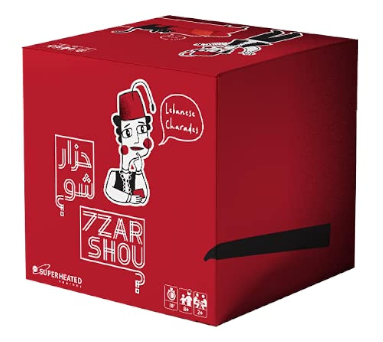 SuperHeated Neurons 7zar Shou - Lebanese Charades Game | 2+ Players | Official Version | English, Lebanese and Arabic Language | Family Game For Ages 8+ | Board Game - Pa