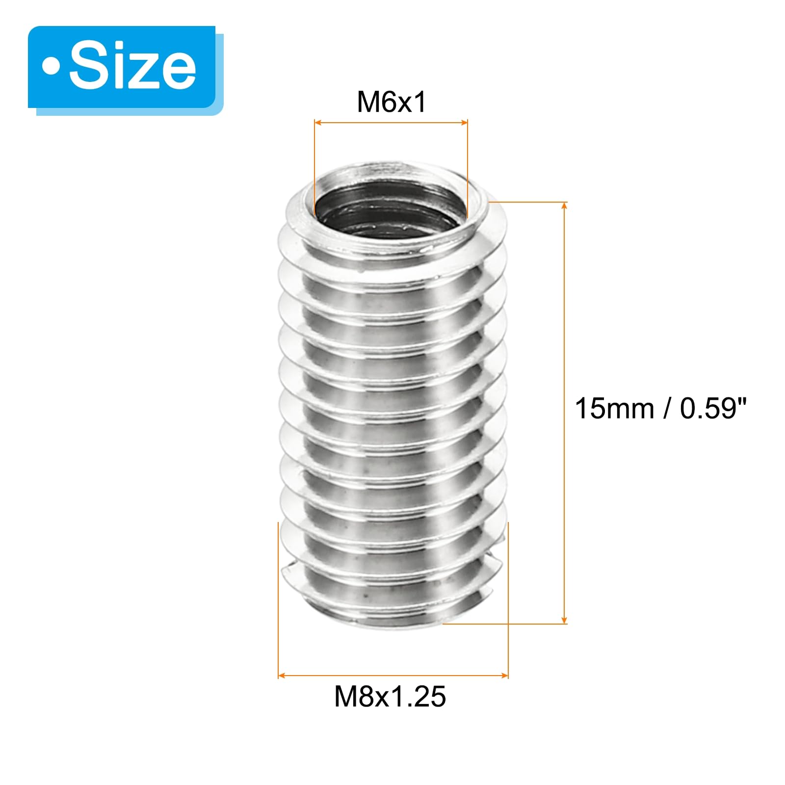 PATIKIL Thread Adapters Sleeve Reducing Nut - Image 2