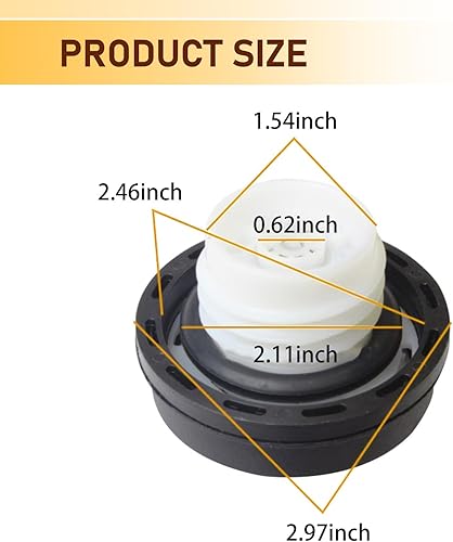Miniatura 2 de Miytsya 1 tapa de combustible para automóvil con cerradura, ABS antirrobo antirrobo y tapa de combustible de repuesto 77300-47020 10504, protector