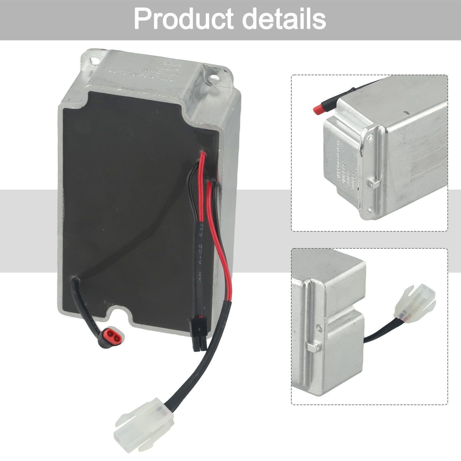 Chargeur Intégré pour Scooter Electrique Ninebot Max, Accessoire de Montage Métallique Pièce de Rechange Argent