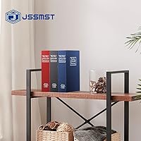 Vista 4 de Jssmst SM-BS04 – Caja fuerte de metal para el hogar con cerradura de combinación en forma de libro como distracción 2017, negro