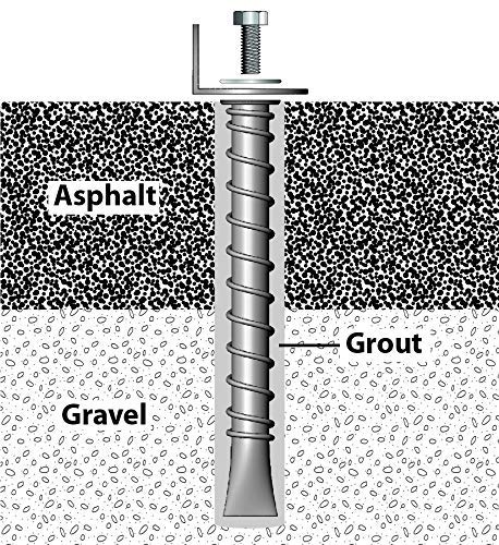 Bolthold - Ak-4 Asphalt Anchor & Anchoring Cement Kit - Four 1500Lb Pull Rated Sp10-38 Chemical Anchors (5/8" X 6") With Epx2 Anchoring Cement - For Installation Of Sheds, Carports, Bike Racks, & More #TOP1