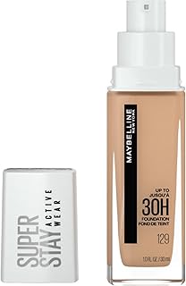Maybelline New York Super Stay Full coverage liquid Foundation Makeup, 129 Medium Beige, 30 ml (Packaging May Vary)