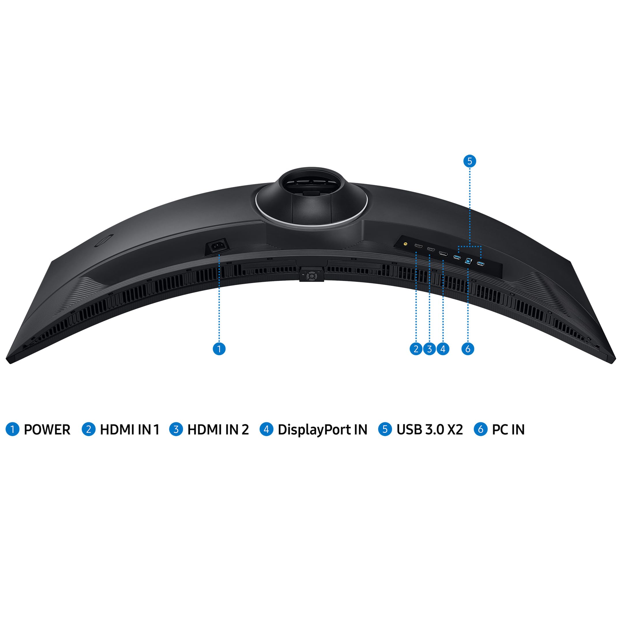 Samsung Odyssey G95C Curved Gaming Monitor, 49 Zoll, VA-Panel, 5.120 x 1.440 Pixel, VESA DisplayHDR 1.000, HDR10+ Gaming, Freesync Premium Pro, Bildwiederholrate 240 Hz, Reaktionszeit 1 ms (G/G)