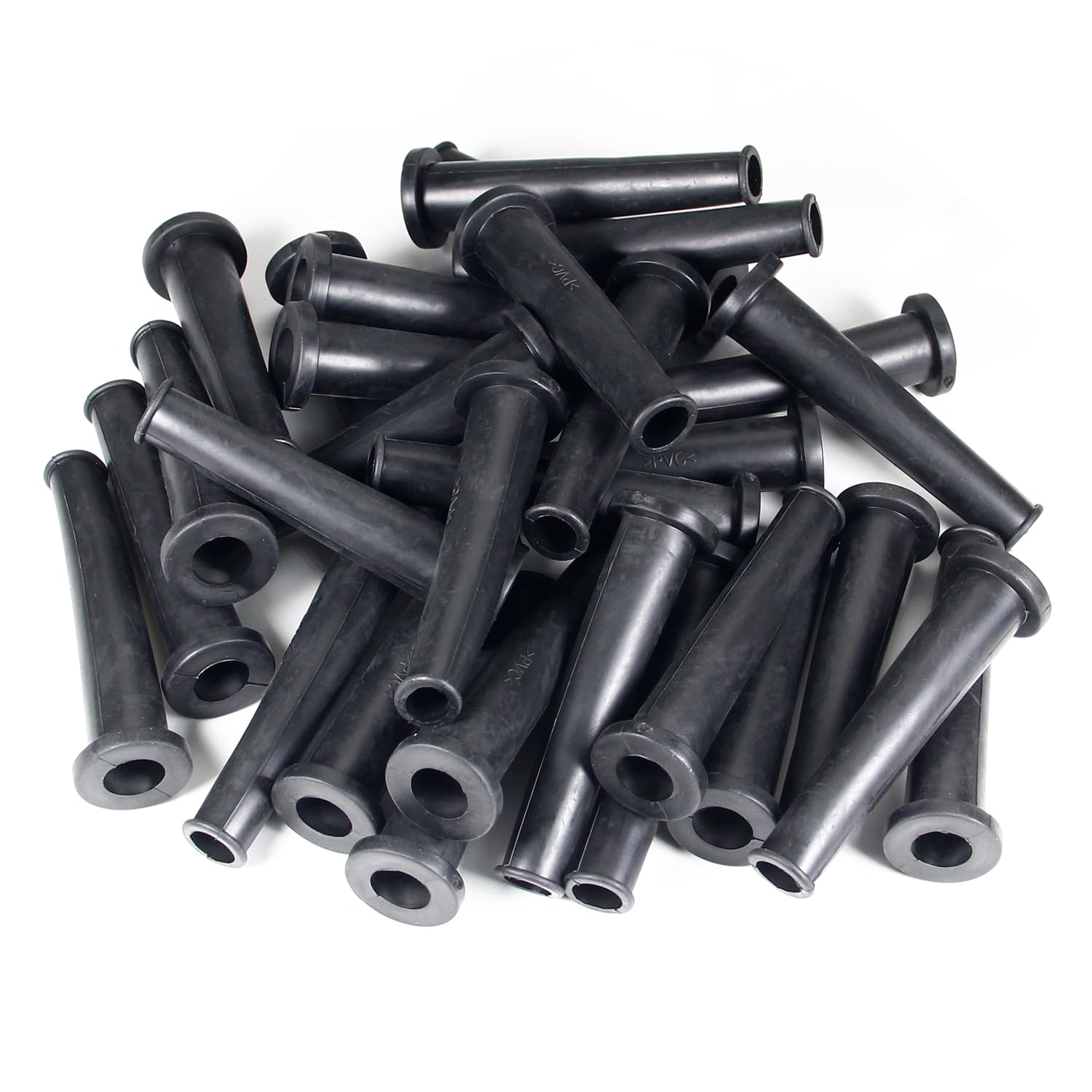 Utoolmart 30 Pcs Cord Boot Protector Cable Sleeve Hose, Rubber Flex Strain Relief Protector, 82mm/3.23