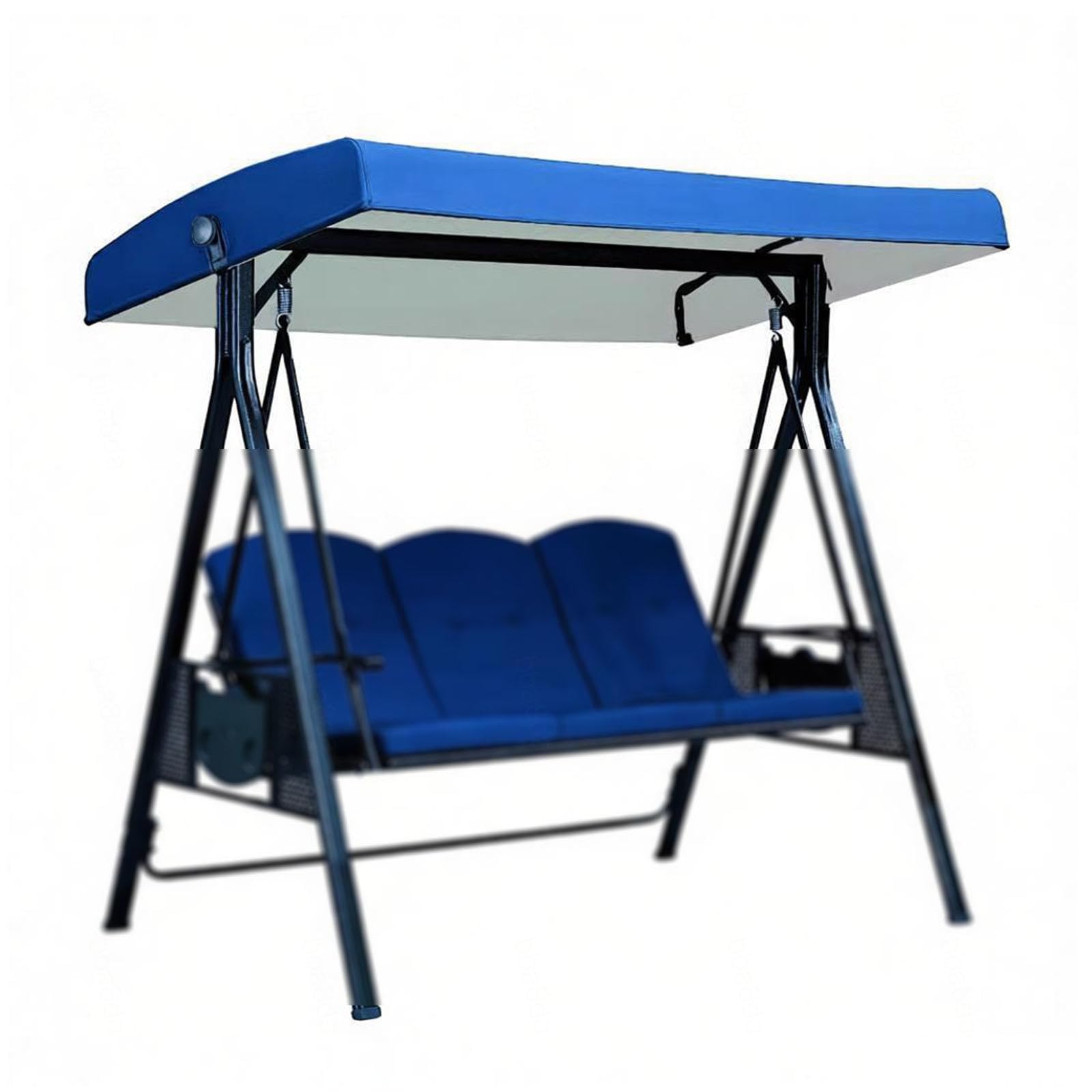 Lhcxkjgs Darkblue 210D Coated Oxford Fabric Porch Swing Cover 75 X 47 X 7.8 In Waterproof, Uv-Resistant Swing Chair Cover For Lawn Garden