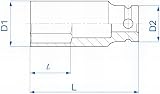 KING TONY 443020S Vaso 1/2 largo de impacto Bi Hexagonal 5/8 pour les professionnels et les bricoleurs pour des travaux et des assemblages précis avec une version soigneusement sélectionnée - 2
