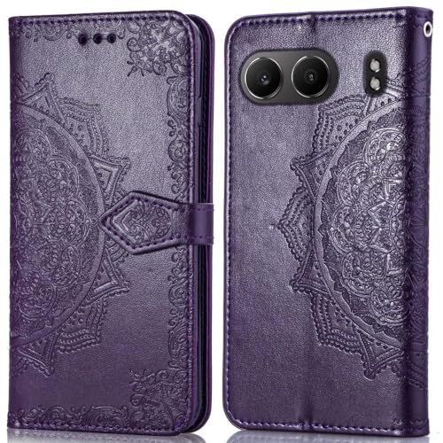 Image of ClickCase Queen Series for OnePlus Nord 4 5G Leather Flower Embossing Wallet Flip case Magnetic Closure Flip Cover for OnePlus Nord 4 5G (Violet)