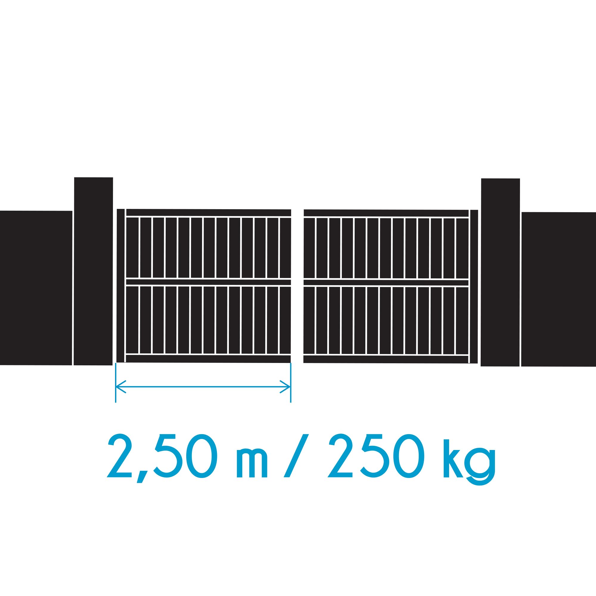 Avidsen Orane‑SE 114203 – Automazione Cancello a Battente Fino a 2,5 m / 250 kg Bracci Articolati, Telecomando, Lampeggiante