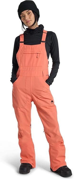 Burton Women's Avalon 2L Stretch Bib Pants, Peach Echo, XXS