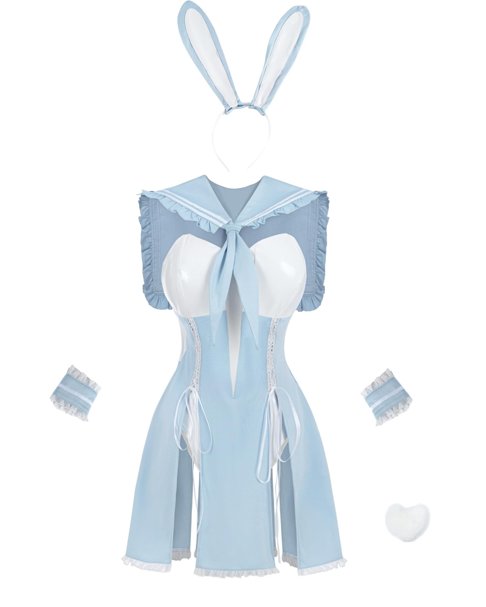 FCCAM Bunny Girl Costume Women Sexy Sailor Bunny Cosplay Rabbit Girl Dress for Halloween Carnival S โ image 1